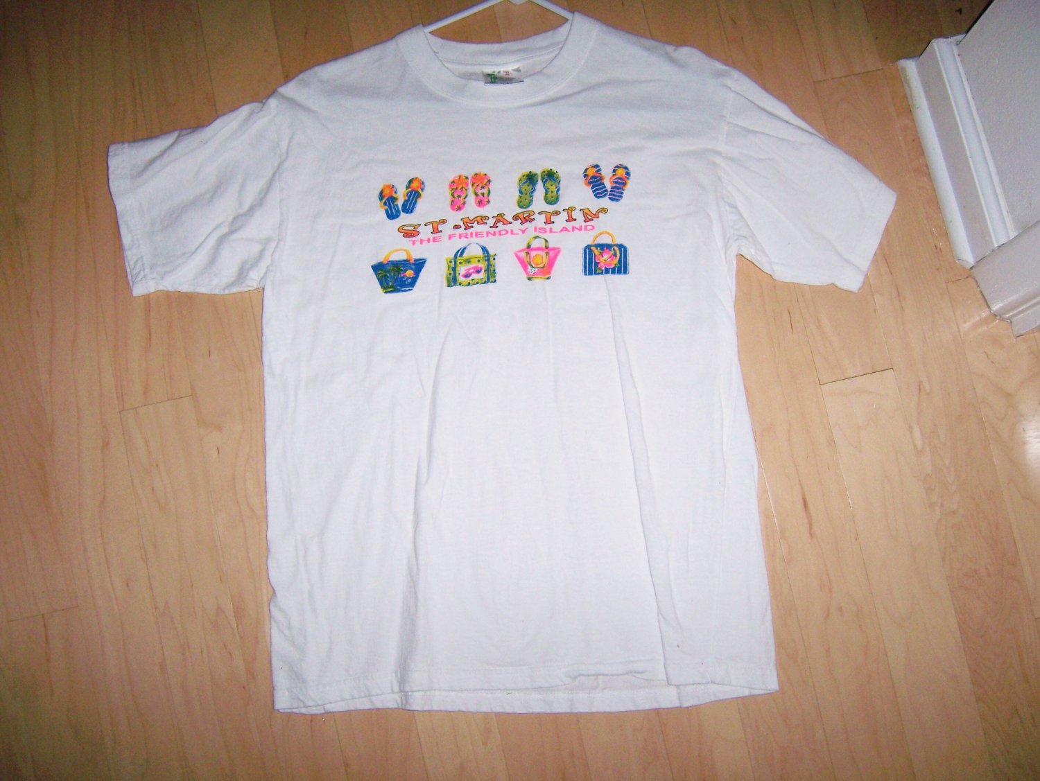 Short Sleeve Shirt White By Caribbeant's Large BNK1409