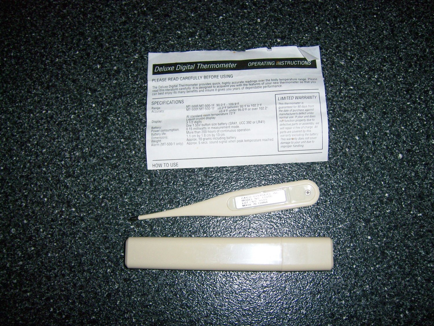 Deluxe Digital Thermometer W Case BNK1440