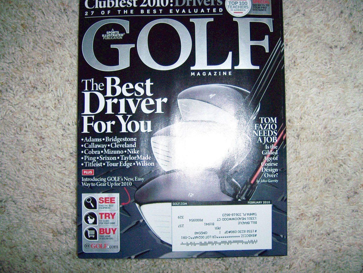 Golf Magazine Feb 2010 BNK1458