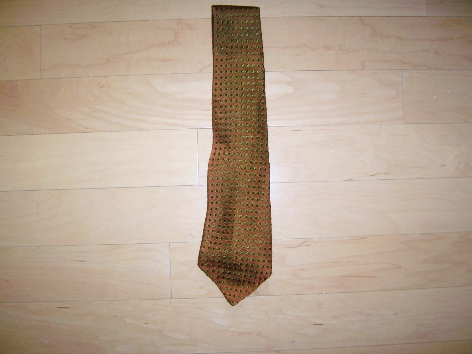 Tie Reddish Brown With Black Dots By Wm M Frazin Custom Made BNK1491