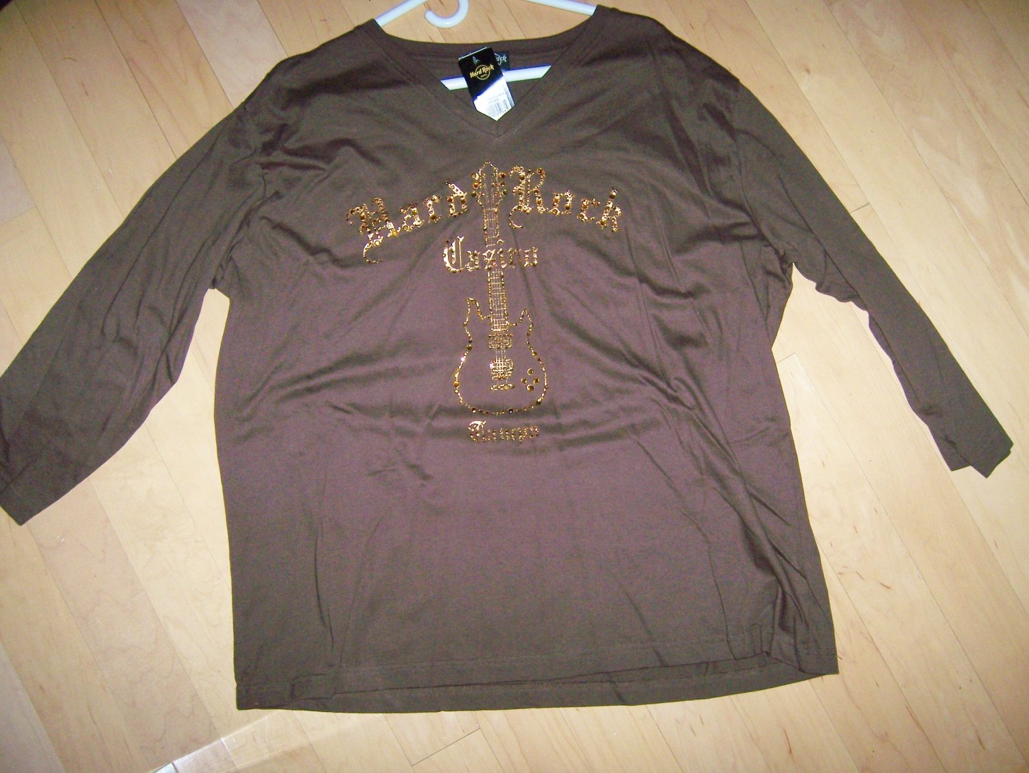 Hard Rock 3/4 Sleeve Brown With VNeck XXL BNK1551