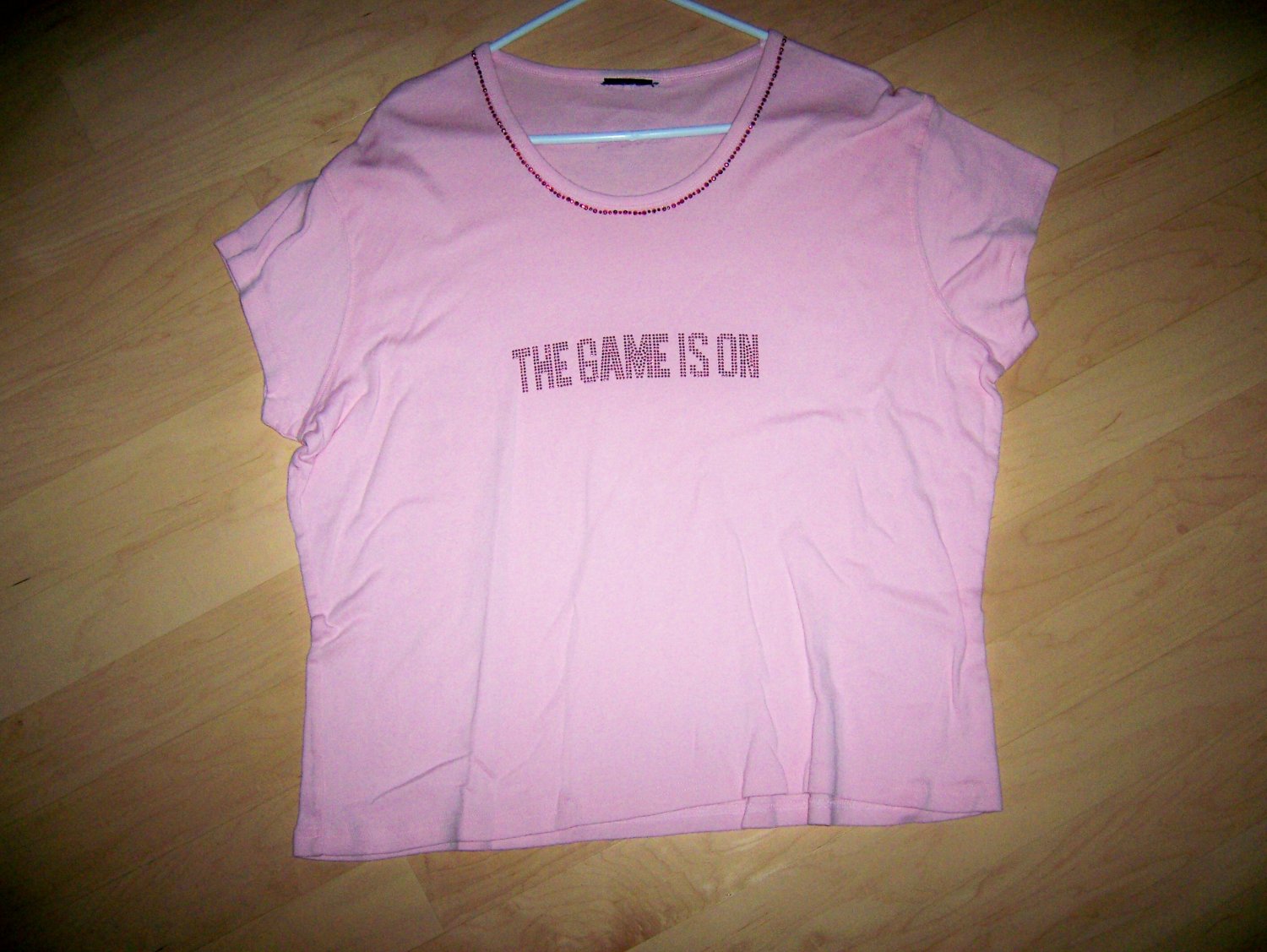 Hard Rock Shirt Pink "Game Is On" Large BNK1558