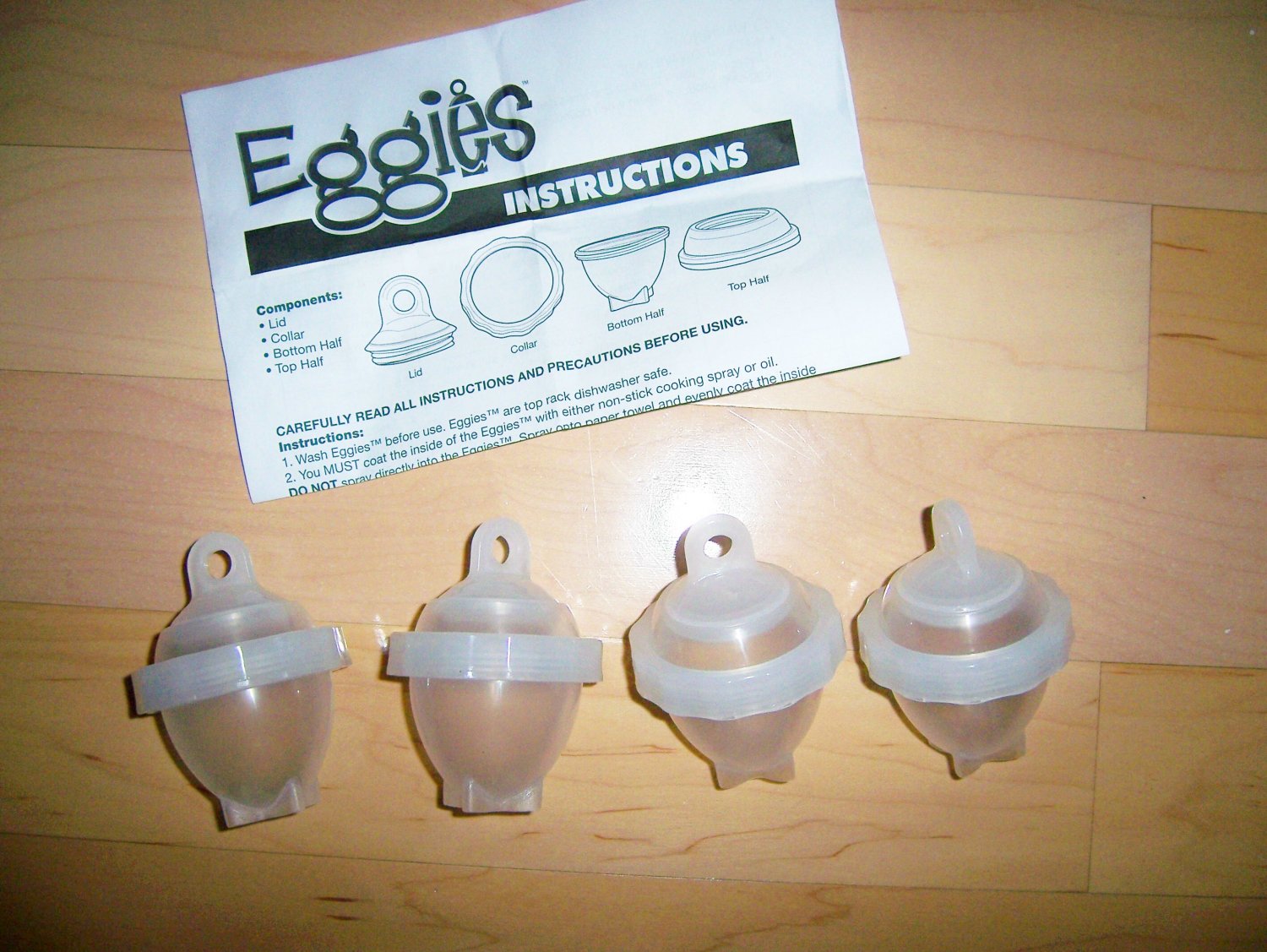 Eggies Set Of Four Egg No Fail Cooking BNK1583
