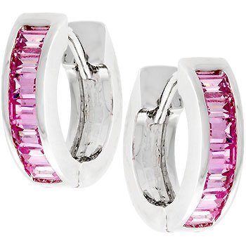 Popping Pink Emeralds Earrings