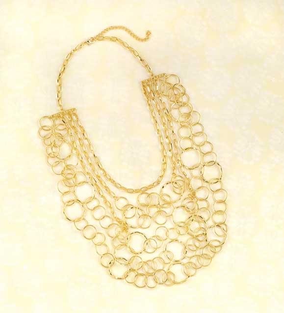 Gold Waterfall Necklace