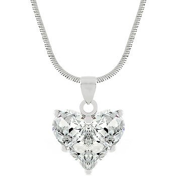 Cz Heart Pendant