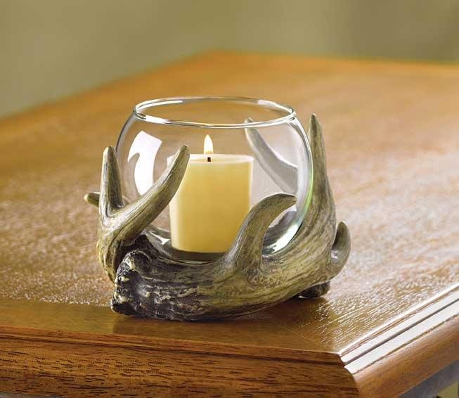Rustic Antler Candleholder