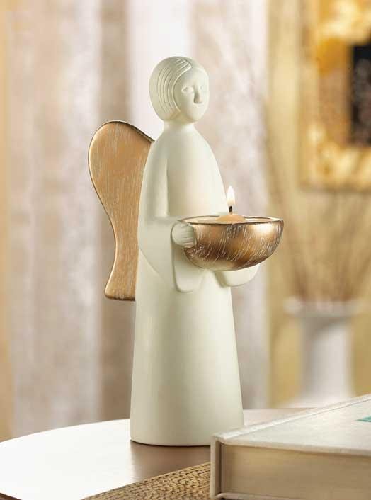Folk-Art Angel Tealight Holder