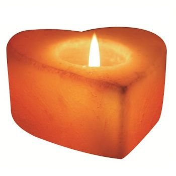 Heart Shaped Himalayan Salt Candle Holder