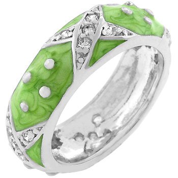 Light Green Boogie Down Enamel Ring