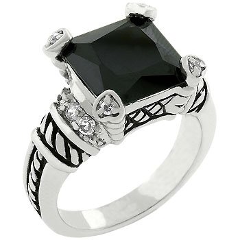 Jet Black Eyes Ring