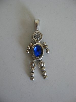 Silver Birthstone Blue Emerald Male People