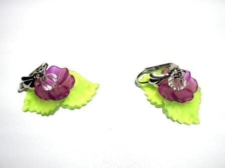 Lucite Flower Earrings