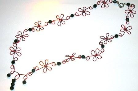 Wire Flower Necklace