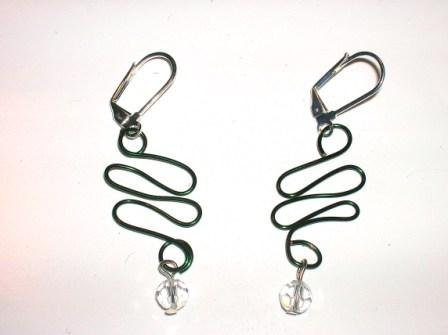 Green Serpent Earrings
