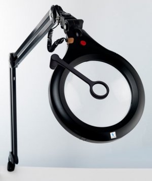 Daylight Ultra Slim ESD Safe Magnifying Lamp Black