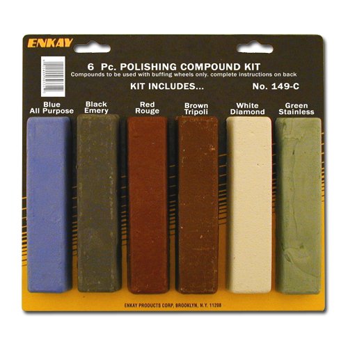 Metal & Plastic Polishing and Buffing Compound Kit 6 pc