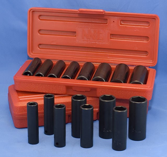 Impact Socket Set 3/8" Deep Well SAE MM COMBO 18 pcs