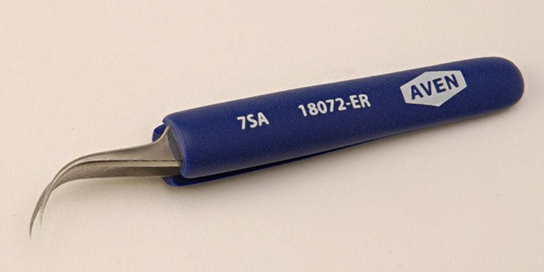 Aven Ergonomic Precision Foam Grip Tweezers Style 7-SA