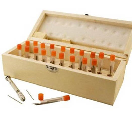 101-pc Mini Micro Drill Bit Set with Pin Vise Chuck