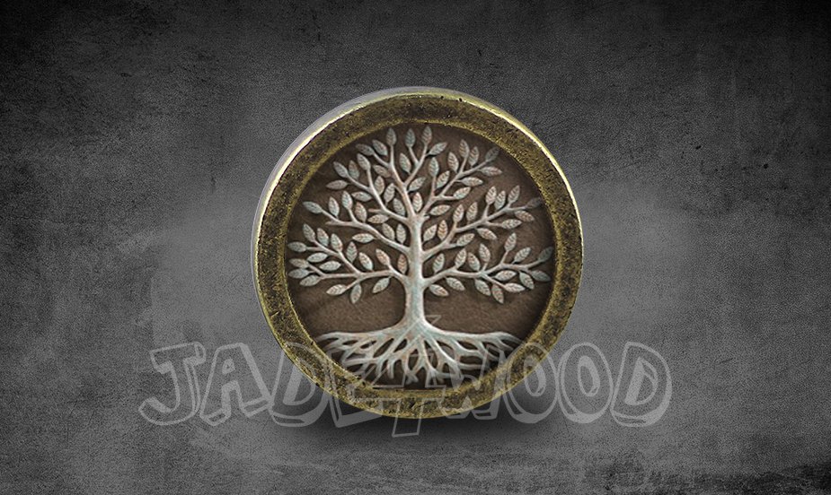 Life of Tree Glass Cabochon Bronze cabinet Dresser Knobs pull / Dresser Pull