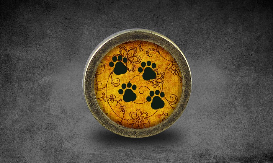 Cat Glass Cabochon Bronze cabinet Dresser Knobs pull / Dresser Pull