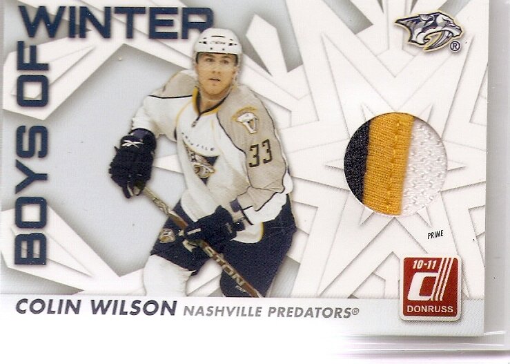 2010-11 Donruss Boys of Winter Threads Prime #67 Colin Wilson