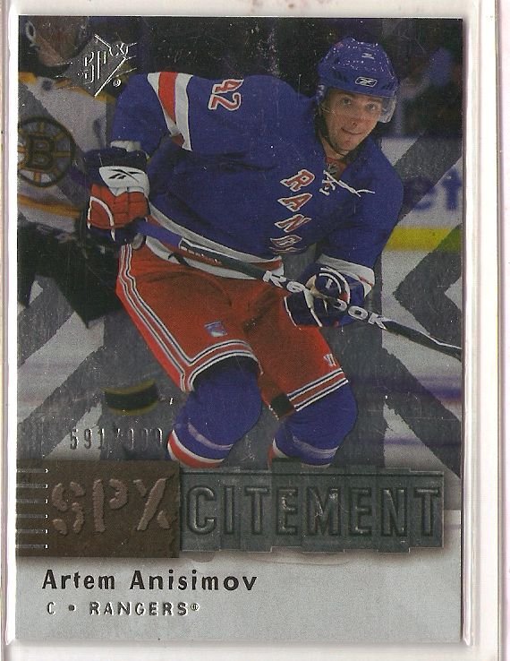 2009-10 SPx SPXcitement #X62 Artem Anisimov