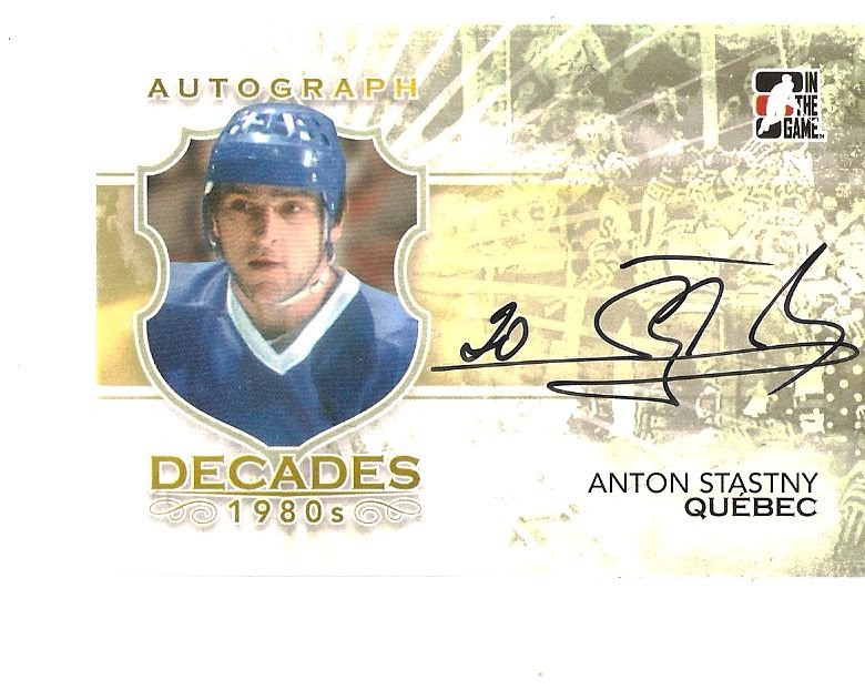 2010-11 ITG Decades 1980s Autographs #AAS Anton Stastny