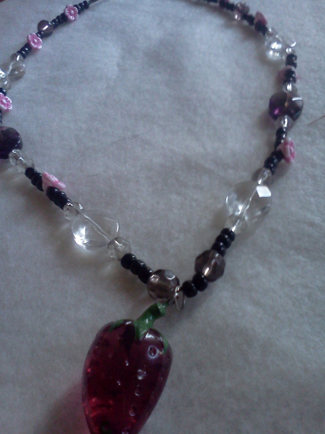 strawberry necklace