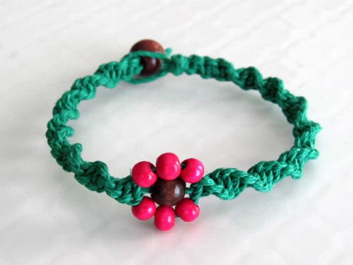 Pink Daisy Bracelet