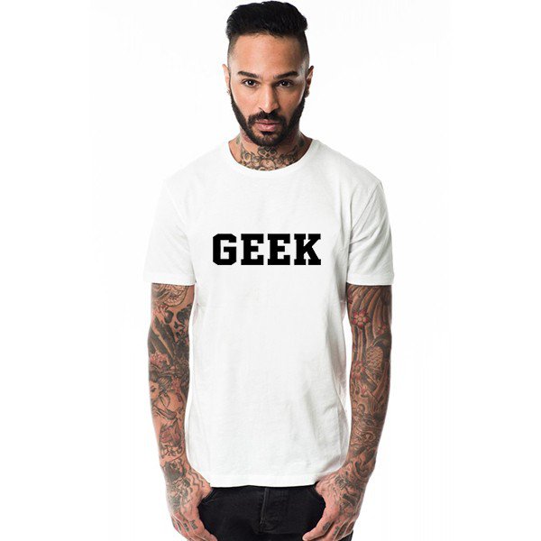 Buy 100 Cotton White T Shirt Men Teenage Geek Letter Print Short Sleeve T shirt Street Punk Rock T