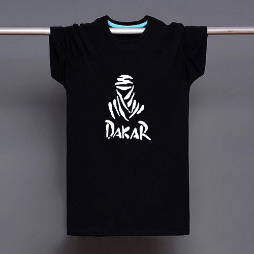 Buy Dakar Rally Race Logo Print T shirt Men Black Fashion T Shirt Tee Top Boy Manga Cartoon Tshirt