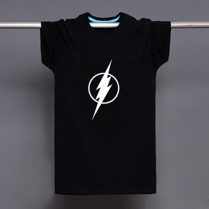 Buy Mens Black US Anime The Flash Logo Letter Print 100 Cotton T shirt Men Tshirt Man Soft Printed