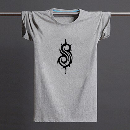 Buy Slipknot Logo Print American and European Style Mens Grey Print T Shirt Men Streetwear Man Tshi