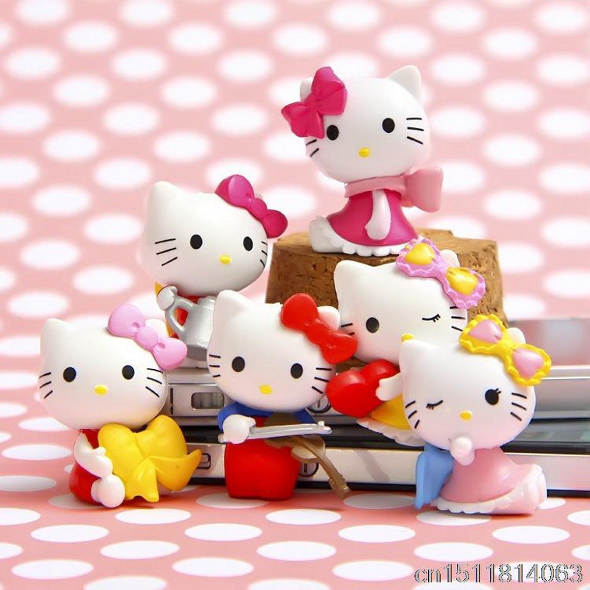 Buy 6Pcslot Anime Cartoon Blink HELLO KITTY Figures Kitty PVC Cut Action Figure Toys Model Dolls Gr