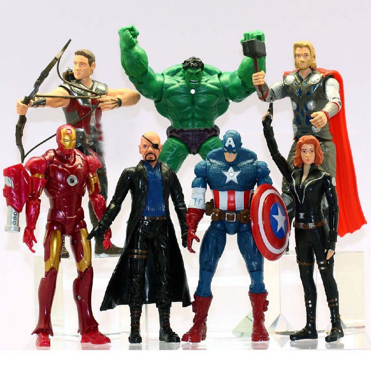 Buy 7 Pcslot Super Hero Avengers Action Figure Collectible Toys Model Captain America,Iron Man, Ra