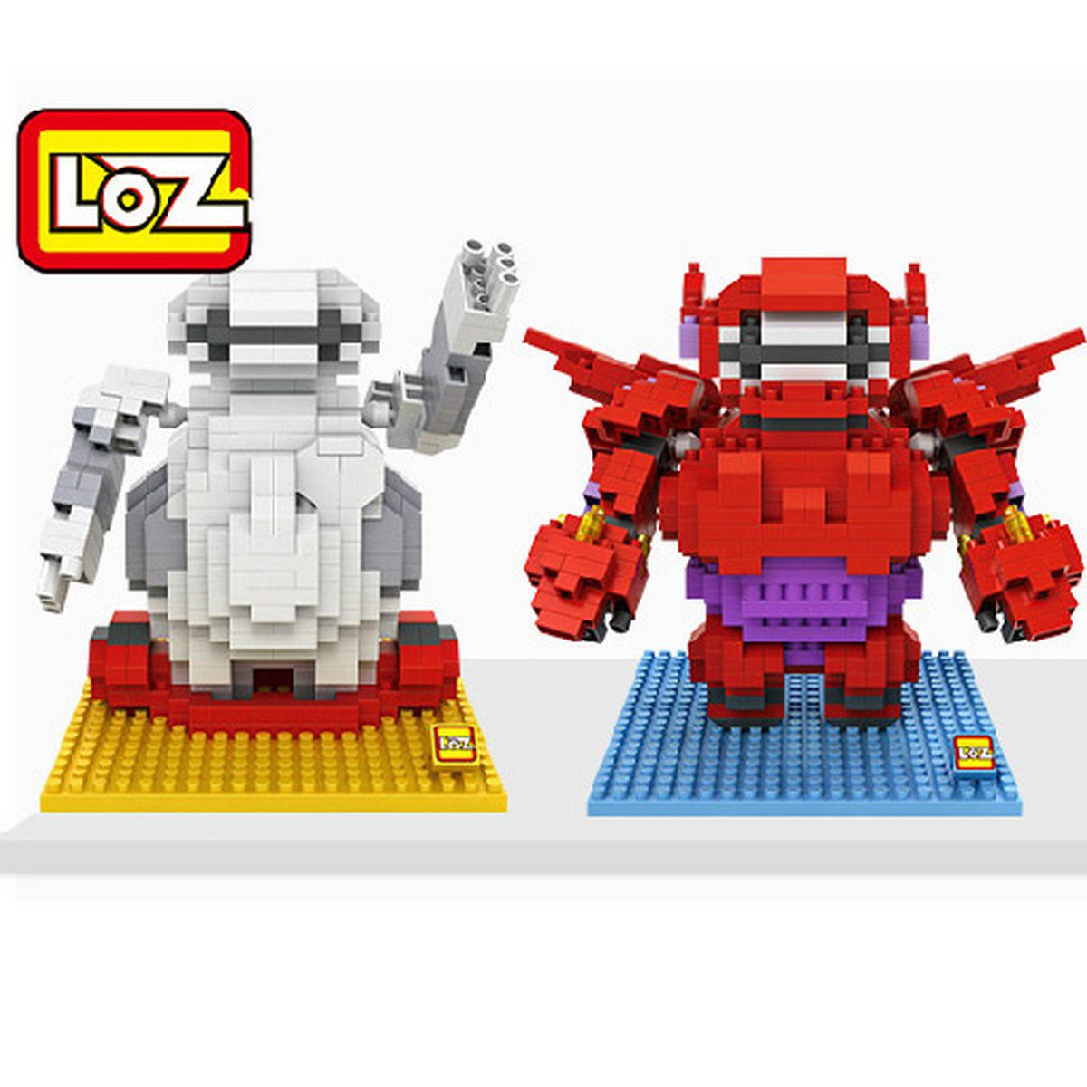 Buy Big Hero 6 Baymax Action figures DIY Assemble Blocks Toy Model Dolls 12cm Lovely Cute Automobil