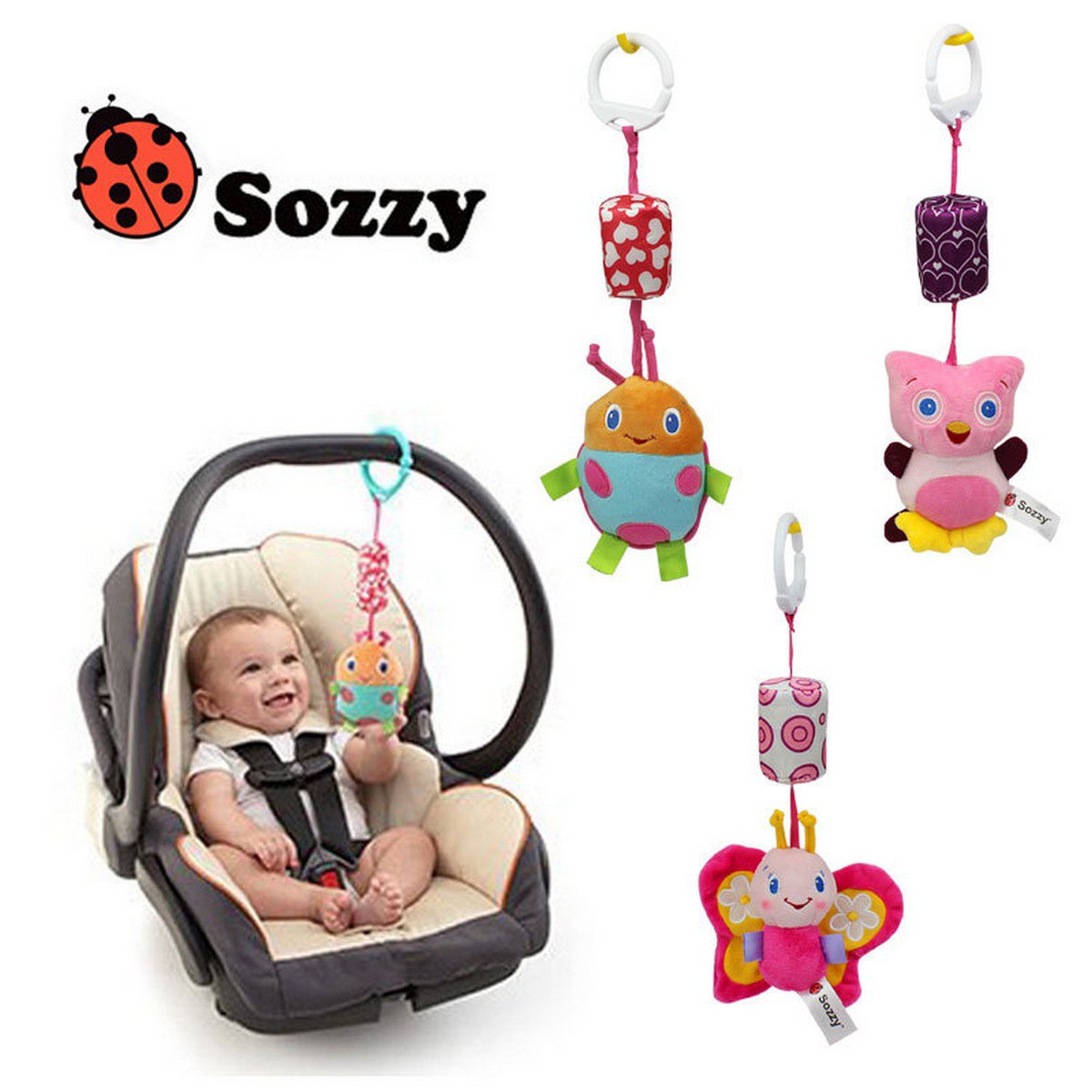 Buy Sozzy Newborn Baby Stroller Toys Butterfly Ladybug Owl Large sized Wind Chimes Bed Hanging Educ