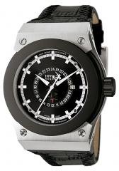 Invicta Men's Akula GMT Black Dial Black Leather.