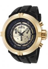 Invicta Men's Force Chronograph Gold Dial Black Polyurethane