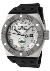 Invicta Men's Force Silver Dial Black Polyurethane