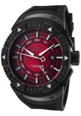 Invicta Men's II GMT Red Dial Black Polyurethane