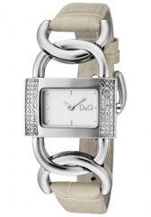 Dolce & Gabbana Women's Donna White Crystal Beige Leather