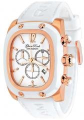 Glam Rock Gulfstream Chronograph White Textured Dial White Silicon