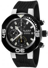 Clerc Men's CXX Scuba 250 Automatic Chronograph Black Rubbe
