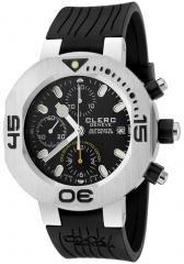 Clerc Men's CXX Scuba 250 Automatic Chronograph Black Rubber