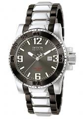 Invicta Men's Reserve Grey Dial Black Ion Plated & Stainless Steel