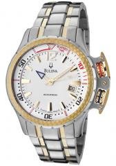 Accutron by Bulova Men's Swiss Made White Dial Two Tone Stainless Steel