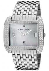 Christian Bernard Women's Intimate White Crystal White Mother Of Pearl Dial Stainless Steel (L)